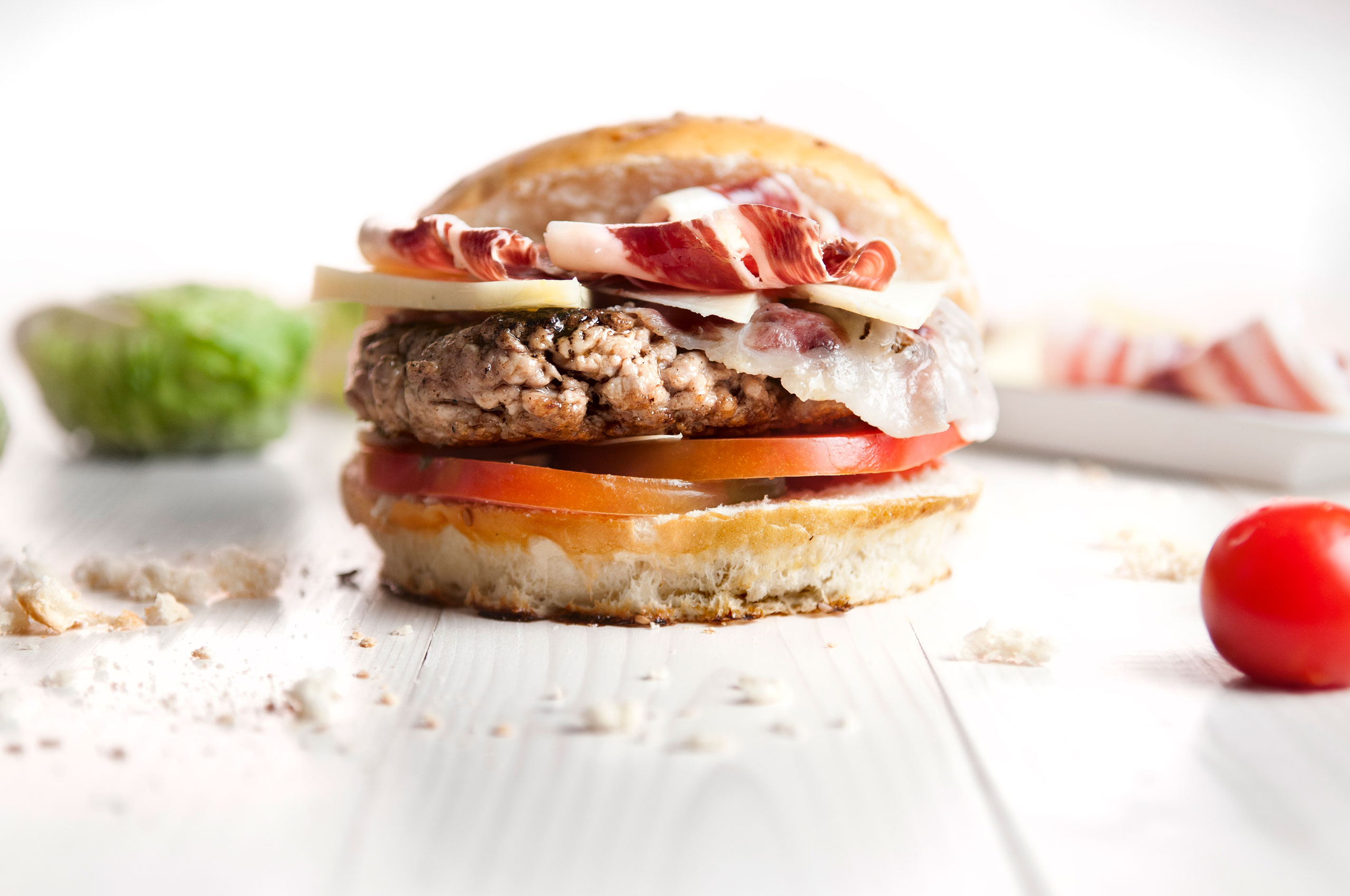 Imagen de una hamburguesa para las fotografías gastronómicas de Fotografika Studio
